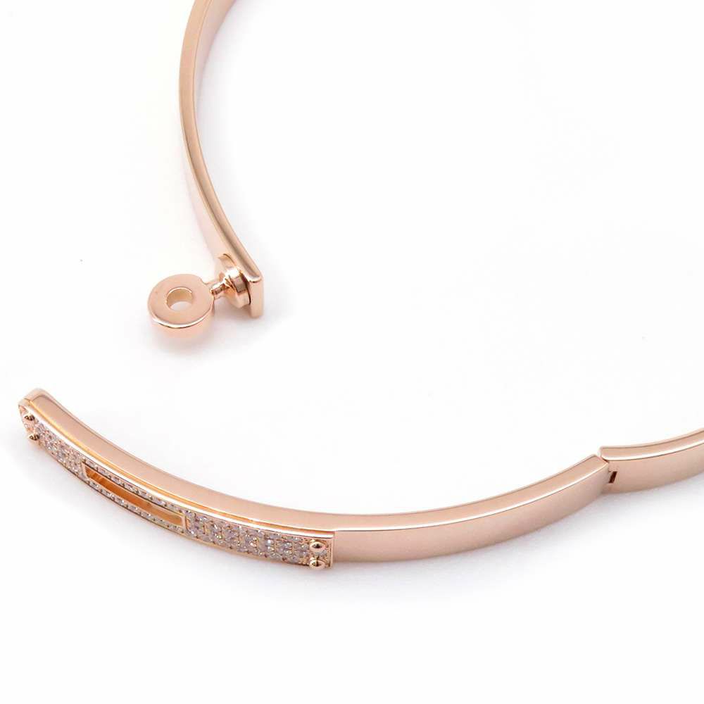 エルメス ブレスレット ケリー ブレスレット PM ダイヤモンド 61P 0.36ct K18PG サイズST HERMES バングル ジュエリー