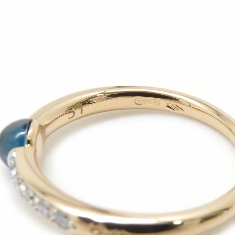 ポメラート リング マーマノンマーマ ブルートパーズ ダイヤモンド K18PGピンクゴールド サイズ51 Pomellato 指輪 ジュエリー