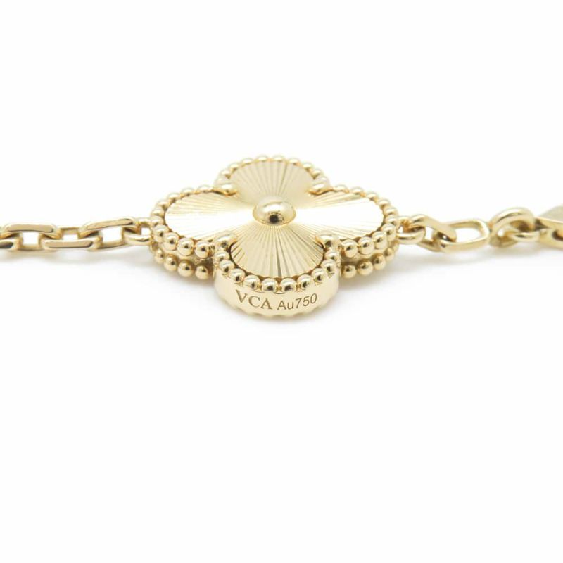 ヴァンクリーフ＆アーペル ブレスレット ヴィンテージ アルハンブラ ブレスレット 5モチーフ ギヨシェ K18YG VCARP3JK00