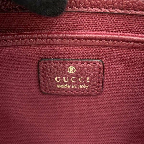 グッチ トートバッグ フック クロージャー付き スモール レザー 795349 GUCCI 2wayショルダーバッグ ハンドバッグ ボルドー