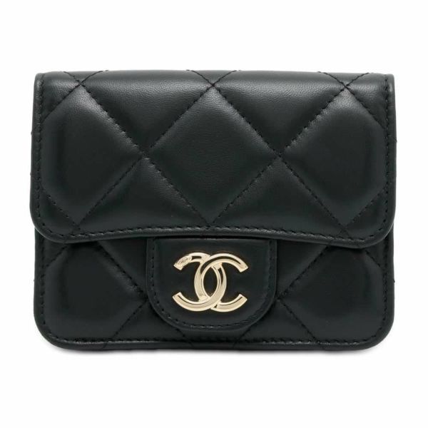 シャネル ベルトバッグ マトラッセ ココマーク チェーンポーチ ラムスキン CHANEL ウエストバッグ 黒 安心保証 |  中古・新品ブランド販売ギャラリーレア公式通販