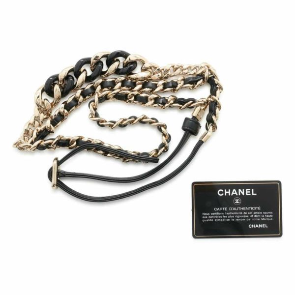 シャネル ベルトバッグ マトラッセ ココマーク チェーンポーチ ラムスキン CHANEL ウエストバッグ 黒