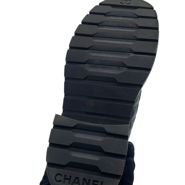 シャネル ショートブーツ マトラッセ ココマーク レースアップ レザー レディースサイズ35 G39516 CHANEL 靴 黒
