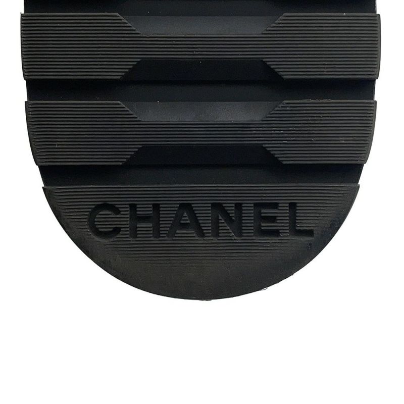 シャネル ショートブーツ マトラッセ ココマーク レースアップ レザー レディースサイズ35 G39516 CHANEL 靴 黒