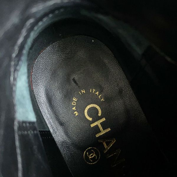 シャネル ショートブーツ マトラッセ ココマーク レースアップ レザー レディースサイズ35 G39516 CHANEL 靴 黒