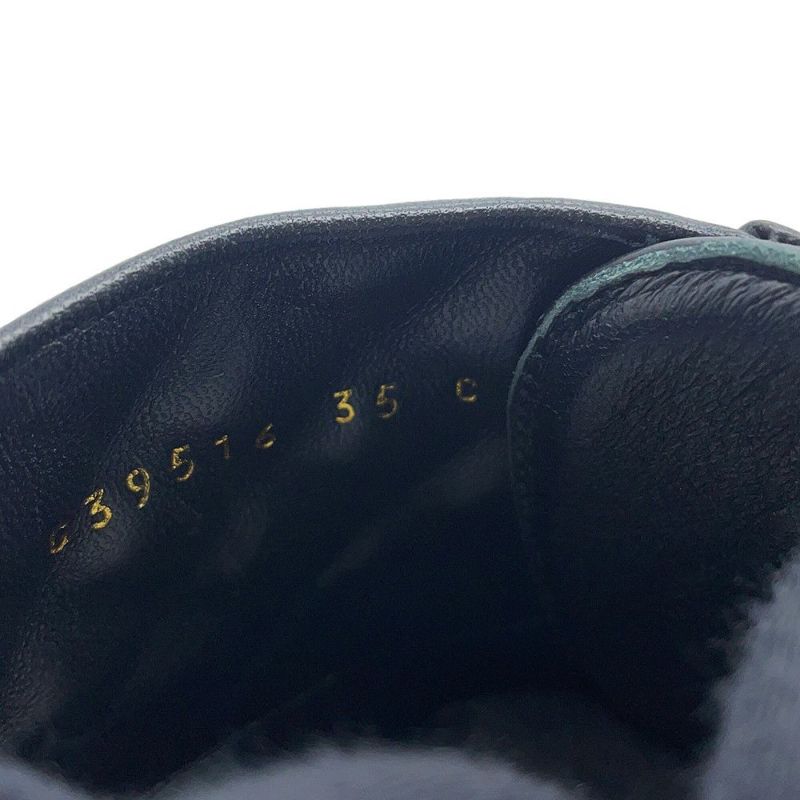 シャネル ショートブーツ マトラッセ ココマーク レースアップ レザー レディースサイズ35 G39516 CHANEL 靴 黒