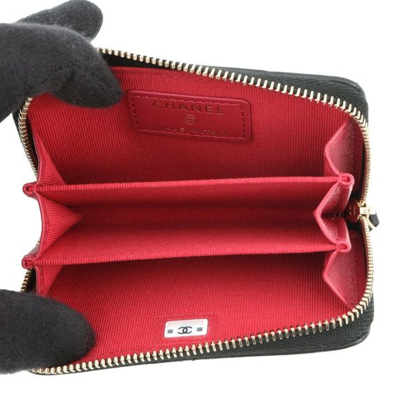 シャネル コインケース CAHNEL19 ディズヌフ コインパース ココマーク マトラッセ AP0949 CHANEL 小銭入れ 黒