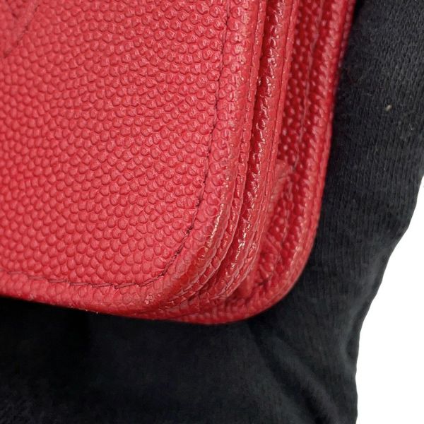 シャネル チェーンウォレット マトラッセ ココマーク マドモアゼル キャビアスキン A80972 CHANEL 財布