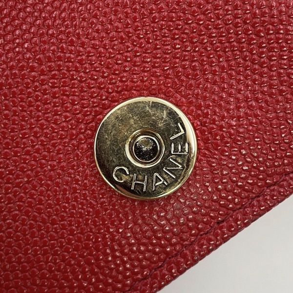 シャネル チェーンウォレット マトラッセ ココマーク マドモアゼル キャビアスキン A80972 CHANEL 財布