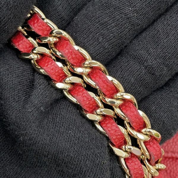 シャネル チェーンウォレット マトラッセ ココマーク マドモアゼル キャビアスキン A80972 CHANEL 財布