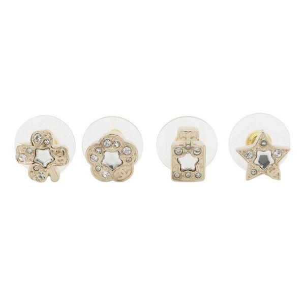 シャネル ピアス ココマーク ミニピアス 4点セット ラインストーン B25P ABF373 CHANEL アクセサリー