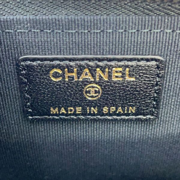 シャネル コインケース マトラッセ ココマーク ラムスキン AP4344 CHANEL フラグメント カードケース 黒