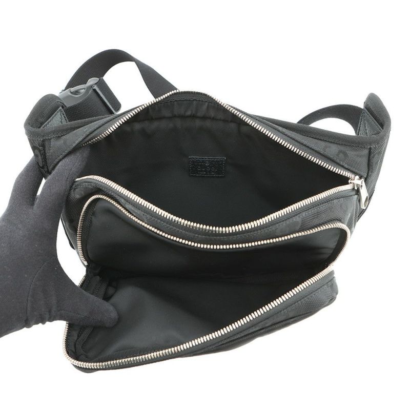 グッチ ボディバッグ  オフザグリッド GGナイロン 739376 GUCCI ウエストバッグ 黒