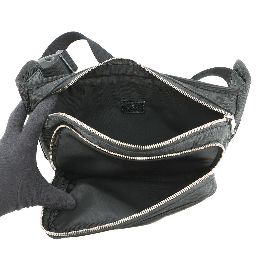 グッチ ボディバッグ  オフザグリッド GGナイロン 739376 GUCCI ウエストバッグ 黒