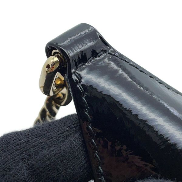 グッチ チェーンショルダーバッグ ジャッキー ミニ パテント エナメル 782889 GUCCI 黒