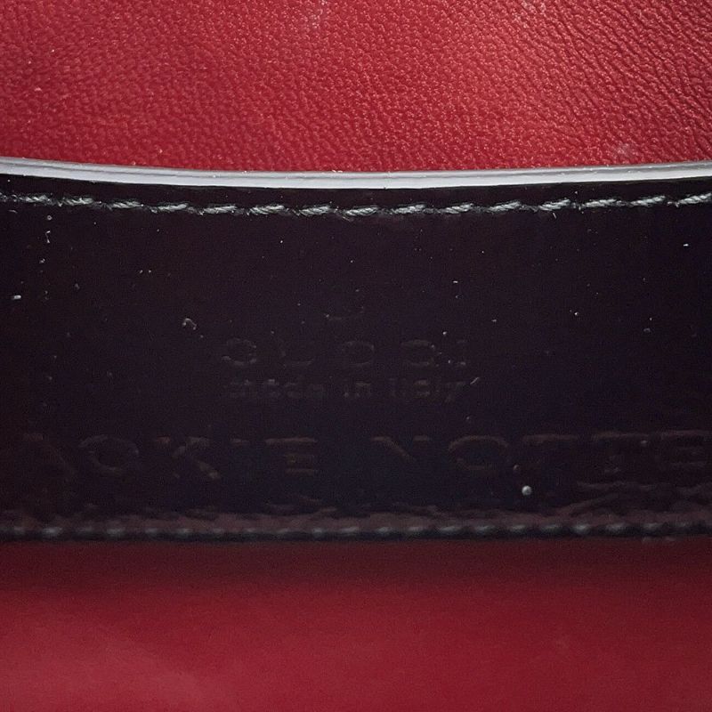 グッチ チェーンショルダーバッグ ジャッキー ミニ パテント エナメル 782889 GUCCI 黒