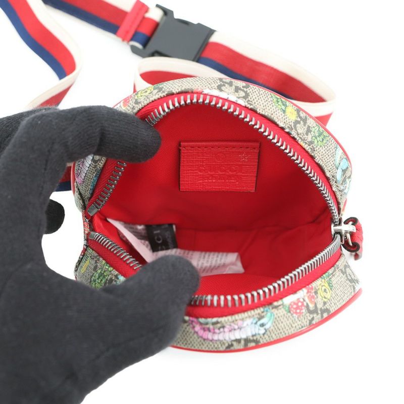 グッチ ボディバッグ チルドレンズ ヒグチユウコ  猫 GGスプリーム/レザー 502330 GUCCI  キッズ ウエストポーチ