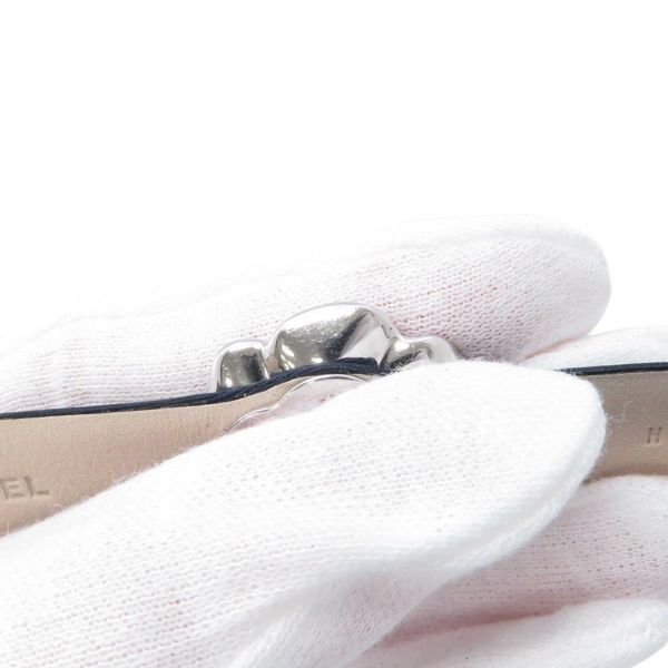 シャネル カメリア サファイア/ダイヤベゼル H1186 CHANEL 腕時計 ホワイトシェル文字盤 4Pダイヤ クォーツ