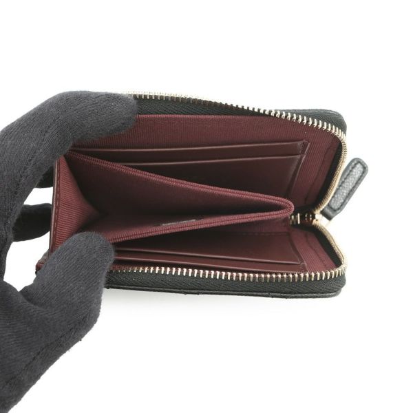 シャネル コインケース マトラッセ ココマーク キャビアスキン L字ファスナー AP3999 財布 カードケース 黒