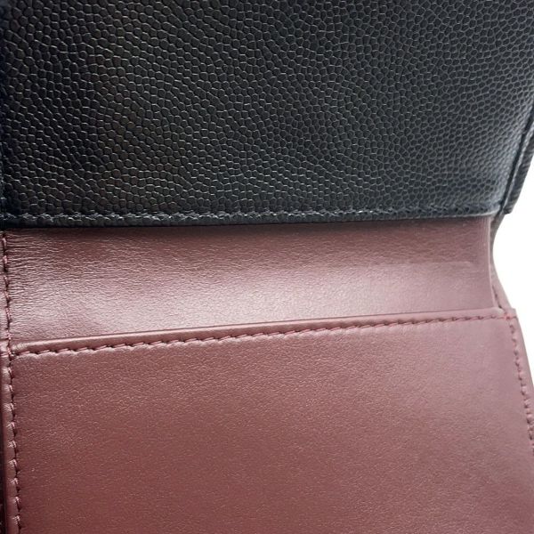 シャネル 三つ折り財布 マトラッセ ココマーク クラシック スモール フラップ ウォレット キャビアスキン AP0230 CHANEL 財布 黒