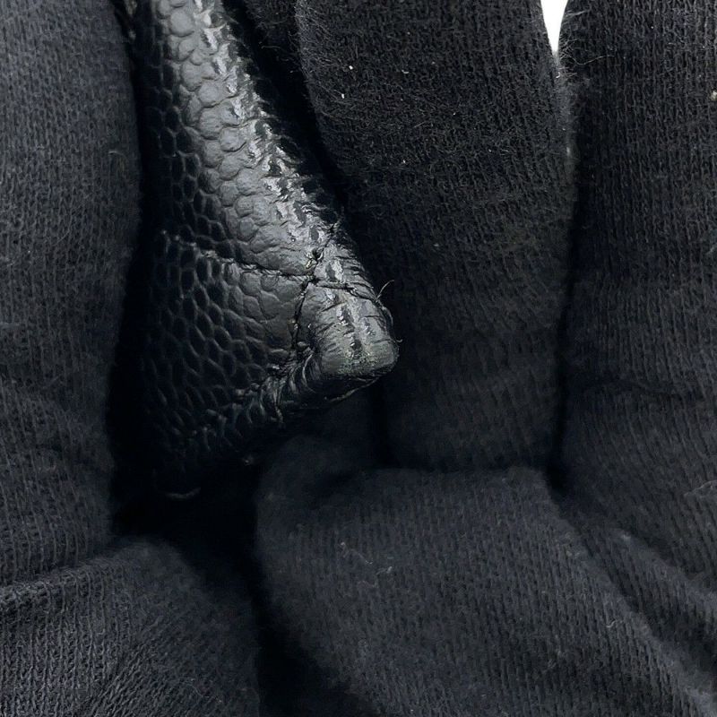 シャネル カードケース クラシック マトラッセ ココマーク キャビアスキン AP0213 CHANEL 定期入れ 名刺入れ パスケース 黒