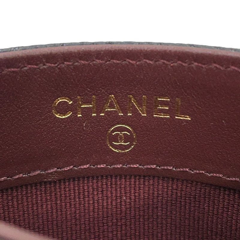 シャネル カードケース クラシック マトラッセ ココマーク キャビアスキン AP0213 CHANEL 定期入れ 名刺入れ パスケース 黒