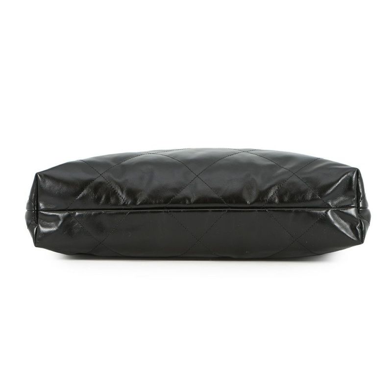 シャネル ハンドバッグ シャネル22 ミディアム シャイニーカーフレザー AS3261 CHANEL バッグ ショルダーバッグ 黒