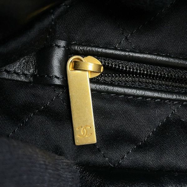 シャネル ハンドバッグ シャネル22 ミディアム シャイニーカーフレザー AS3261 CHANEL バッグ ショルダーバッグ 黒