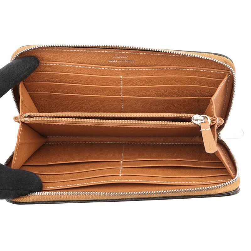 カルティエ 長財布 Cドゥ カルティエ ラウンドファスナー レザー Cartier
