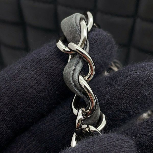 シャネル チェーンショルダーバッグ ココマーク チョコバー ダブルチェーン ラムスキン A92550 CHANEL