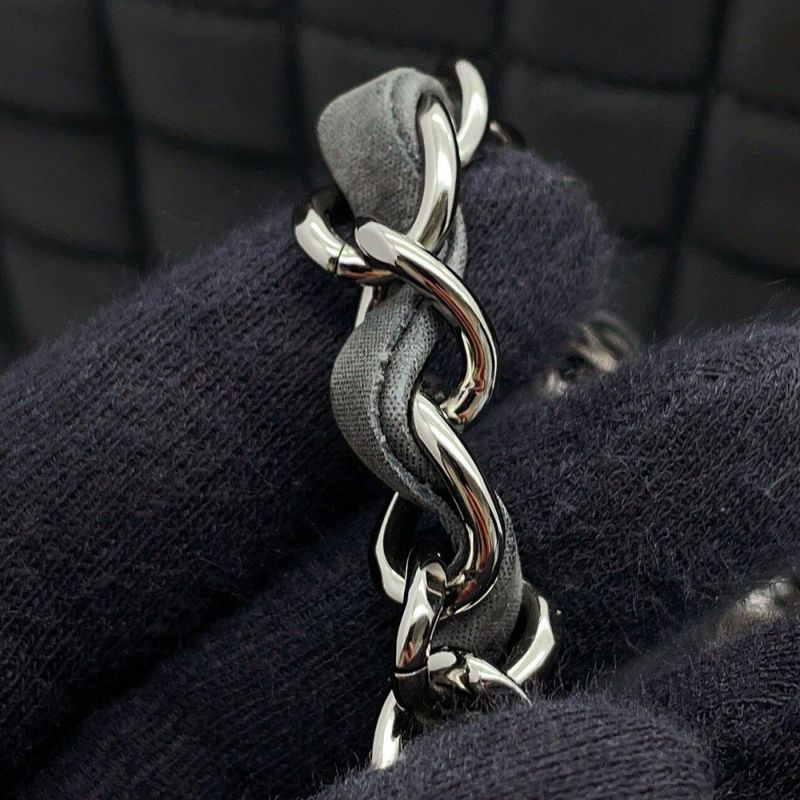 シャネル チェーンショルダーバッグ ココマーク チョコバー ダブルチェーン ラムスキン A92550 CHANEL