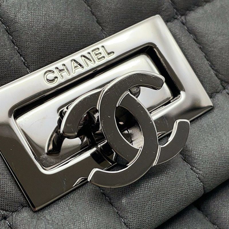 シャネル チェーンショルダーバッグ ココマーク チョコバー ダブルチェーン ラムスキン A92550 CHANEL