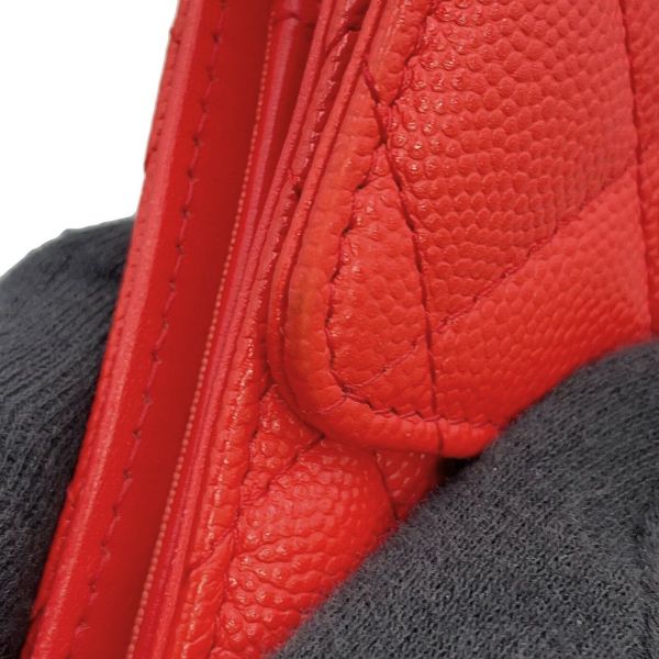 シャネル 三つ折り財布 マトラッセ ココマーク ミディアム フラップウォレット キャビアスキン A84341 CHANEL