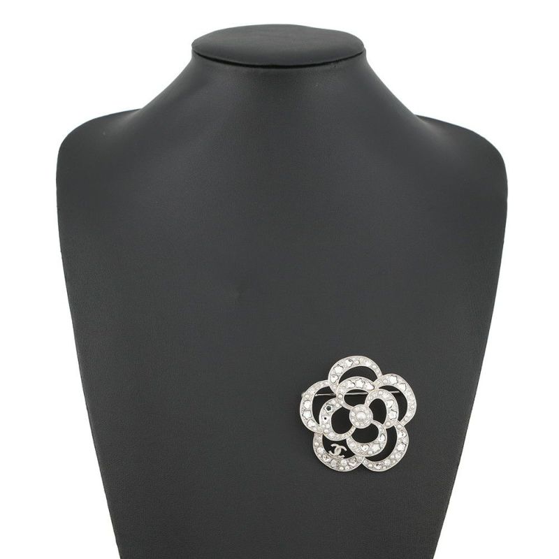 シャネル ブローチ ココマーク カメリア ラインストーン フェイクパール ABF233 CHANEL アクセサリー