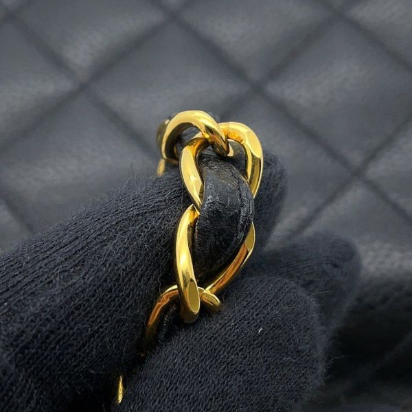 シャネル チェーンショルダーバッグ マトラッセ25 ココマーク ダイアナ キャビアスキン A01165 CHANEL 黒