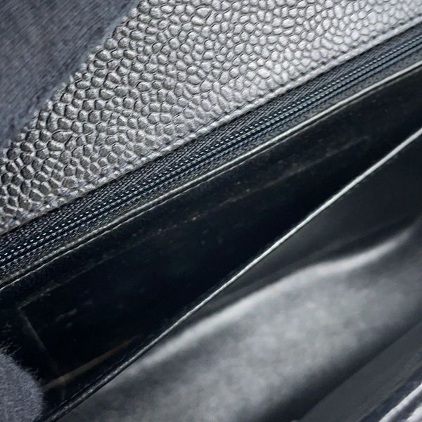 シャネル チェーンショルダーバッグ マトラッセ25 ココマーク ダイアナ キャビアスキン A01165 CHANEL 黒
