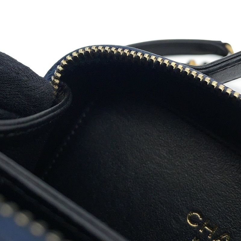 シャネル チェーンショルダーバッグ CCフィリグリー バニティバッグ キャビアスキン A93343 CHANEL 黒