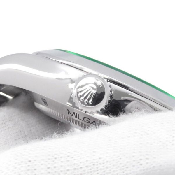 ロレックス ミルガウス グリーンガラス ランダムシリアル ルーレット 116400GV ROLEX 腕時計 黒文字盤