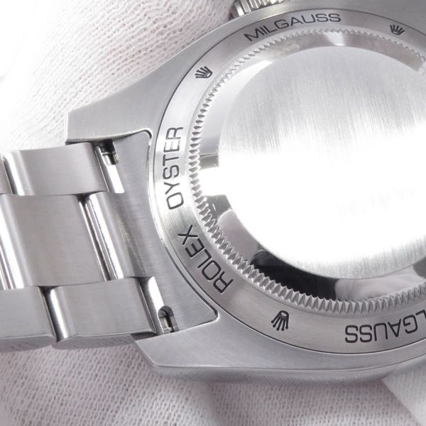 ロレックス ミルガウス グリーンガラス ランダムシリアル ルーレット 116400GV ROLEX 腕時計 黒文字盤