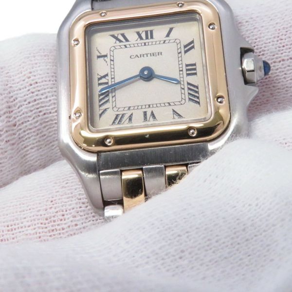 カルティエ パンテール 2ロウ SM W25029B6 SS/K18イエローゴールド Cartier 腕時計 アイボリー文字盤 クォーツ