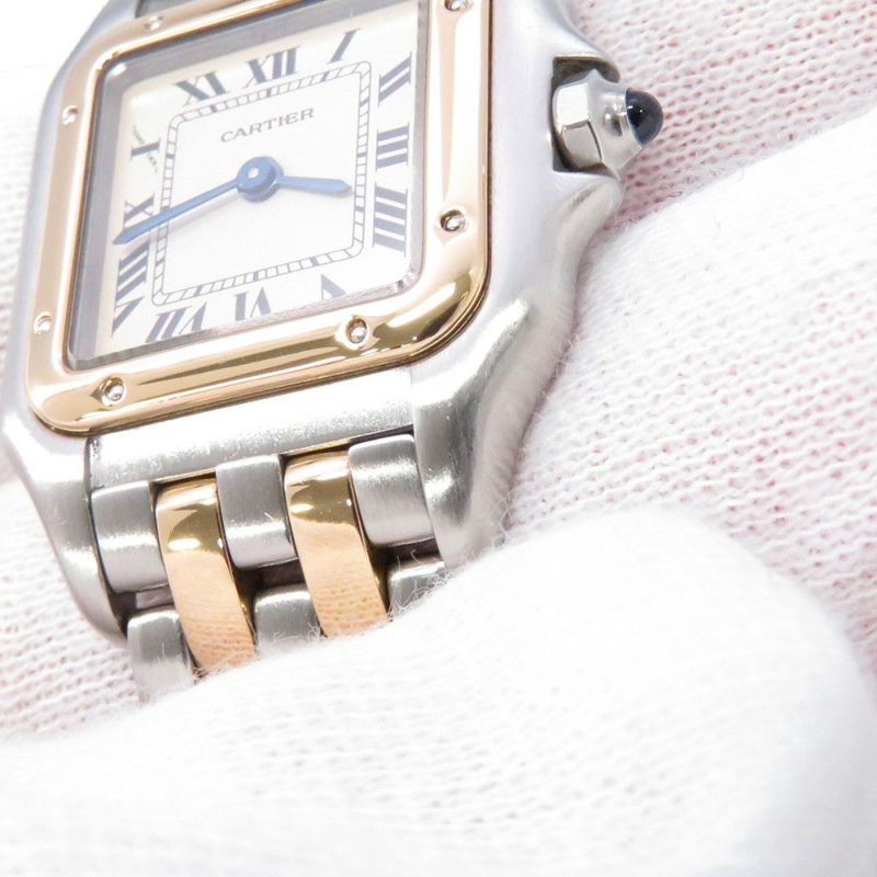 カルティエ パンテール 2ロウ SM W25029B6 SS/K18イエローゴールド Cartier 腕時計 アイボリー文字盤 クォーツ