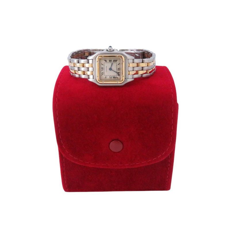 カルティエ パンテール 2ロウ SM W25029B6 SS/K18イエローゴールド Cartier 腕時計 アイボリー文字盤 クォーツ