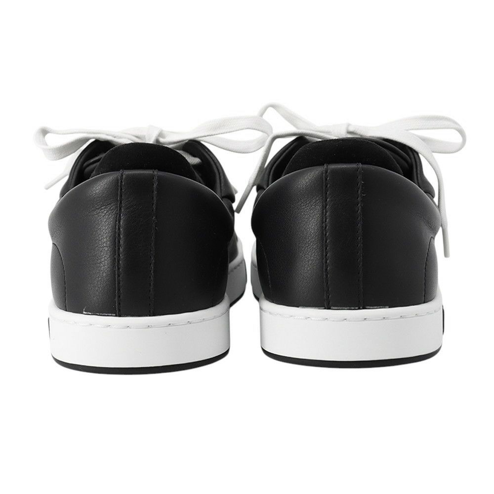 エルメス スニーカー キッド レザー メンズ40.5 HERMES靴 黒 白