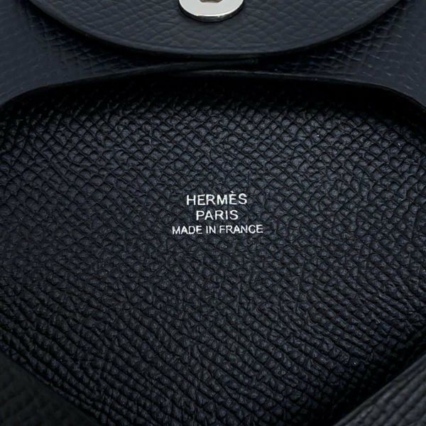 エルメス コインケース バスティア ブラック エプソン W刻印 HERMES 財布 黒