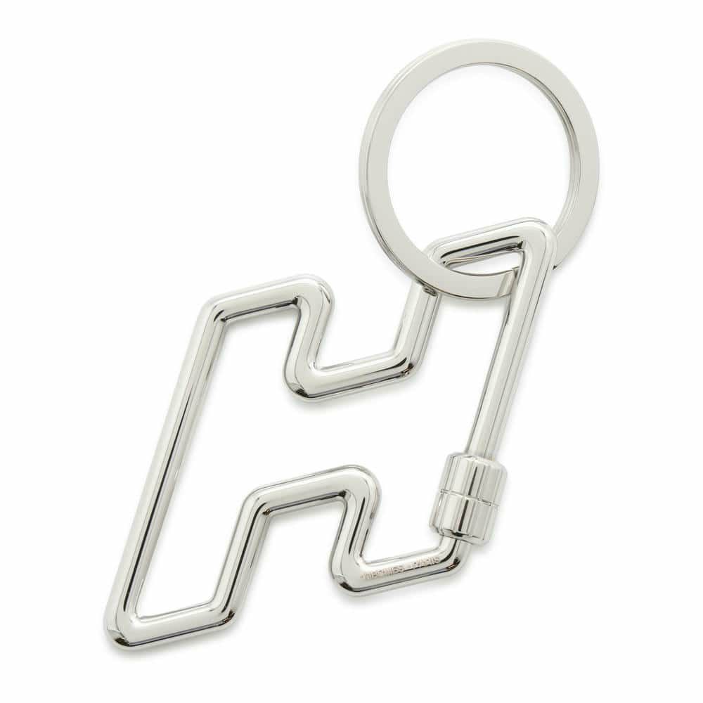 エルメス キーホルダー H・トゥ・スピード シルバー金具 HERMES キーリング
