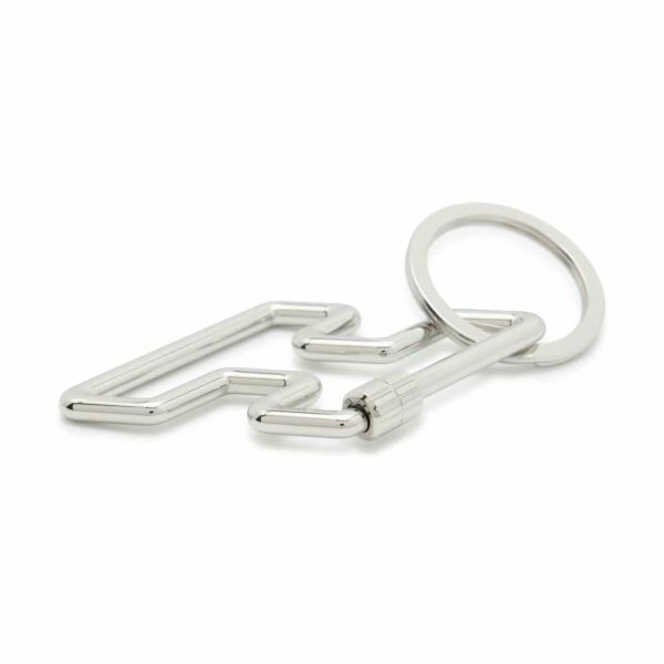 エルメス キーホルダー H・トゥ・スピード シルバー金具 HERMES キーリング