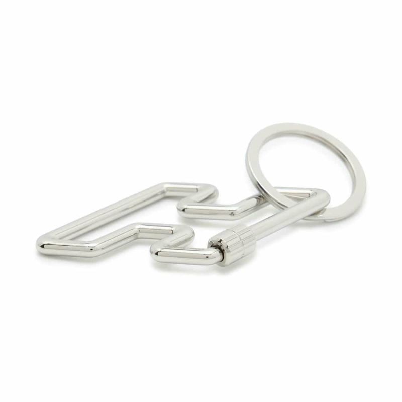 エルメス キーホルダー H・トゥ・スピード シルバー金具 HERMES キーリング