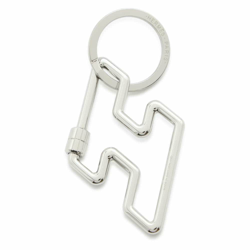 エルメス キーホルダー H・トゥ・スピード シルバー金具 HERMES キーリング
