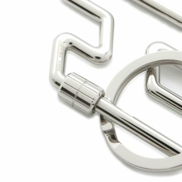 エルメス キーホルダー H・トゥ・スピード シルバー金具 HERMES キーリング