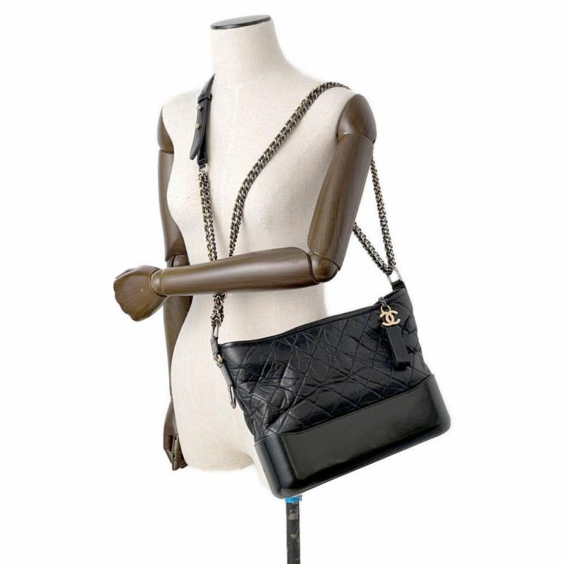 シャネル チェーンショルダーバッグ ガブリエル ドゥ ホーボー A93824 CHANEL 2WAYバッグ 黒